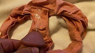 SEVEN spurts of cum on little panties, TABOO