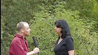 Milf getting interviewed