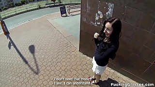 Fucking Glasses - Jenny Diamond - Out-of-town gal fucked outside