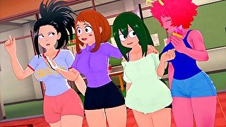 Horny Teens from Deku's School Wants ALL of his Sperm - My Hero Academia Anime Hentai 3d Compilation