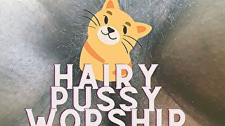 Hairy pussy worship