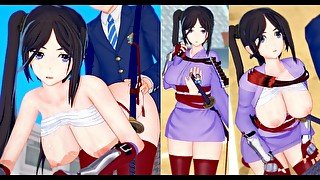 【エロゲーコイカツ！】ダンまち ヤマト・命(ミコト)3DCG巨乳アニメ動画[Hentai Game Koikatsu! Yamato Mikoto(Anime 3DCG Video)]