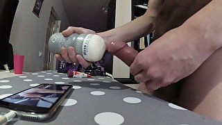 my masturbation on an ironing board with a masturbator part 2