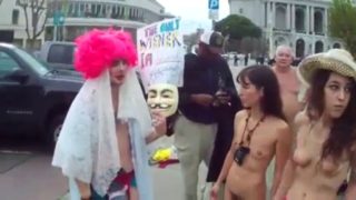 Hairy protestors