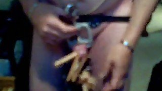 spiked cbt ball stretcher and more 2 with cumshot