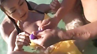 Asian With Big Tits And Great Ass Gets Gangbanged Outdoors