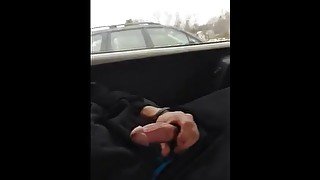 Jerking off in public parking lot