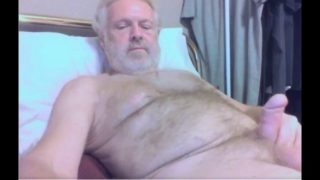 Grandpa cum on cam