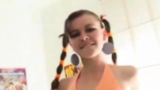 Budding Teen In Pigtails Gets Naughty