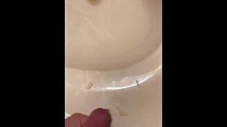 Bathroom quick cum on the sink