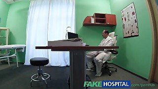 Hot patient with black hair gets her pussy examined by a fakehospital doctor