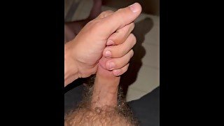 Stroking my hard cock for the first time on cam