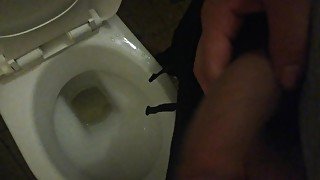 Fat cock pissing