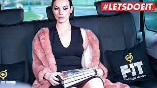 LETSDOEIT - Russian Babe Sarah Cums Hard In a Czech Taxi