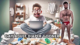 Gay adult diaper gooner