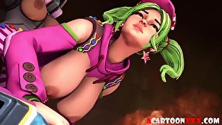 Naughty sexy ass Mercy from Overwatch and Fortnite futa heroes get drilled doggystyle