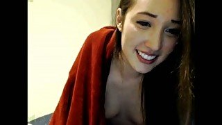 My beautiful girl stripping for me on webcam. Oh she's so hot!