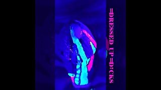 Black Light Tentacle Body Painting Cumshot