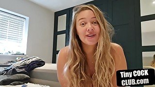 Curvy sph domina humiliating micro penis losers through cam