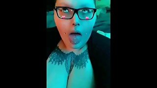 BBW drool and ahegao