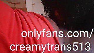 Landlord came for rent payment...full video on onlyfans/creamytrans513