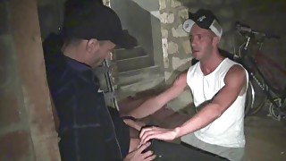 two scally boy fucking in discret basement