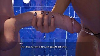 Pure Love:Risky Handjob In The Pool-Ep17