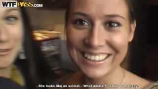 Mellow brunette Russian youthful girl Eva Cats is giving head in the open