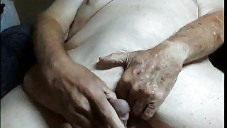 Stroking with cum at end