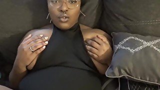 curvy ebony girlfriend fingered and fucked