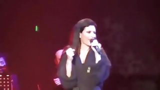 Laura Pausini no panties nice boobs