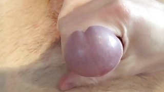 stroking my cock acorn close up masturbating jerking