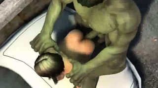 3D babe getting fucked hard by The Incredible Hulk