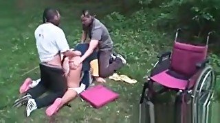 Pussy From - Rough Threesome In The Meadow