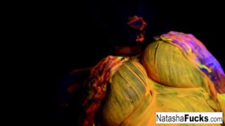 Busty Natasha Nice Shoots A Fun And Sexy Black Light video