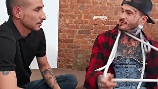 Bromo - Dick Deamon Shows A Few Tricks To Fly Tatem By Tying His Wrists & Ankles & Fucking His Ass