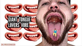 Giant tongue lovers vore