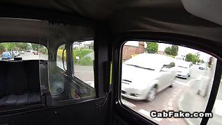 Natural blonde banged in fake taxi