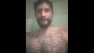 Shower time while rubbibg cock feeling sexy arab