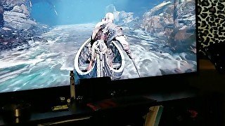 Trying To Play My God Of War Game While My Wife Sucks and Strokes My BBC