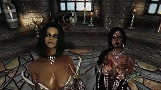 skyrim spider queen and Spriggan girl 3p porn