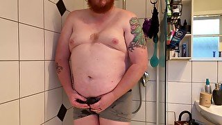 Ginger daddy pees underwear