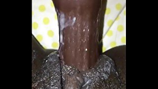 Ebony Hairy Creamy Pussy