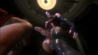 Sfm vr 3d latex futa fucks lucky guy anal cum, then cums again and keeps going