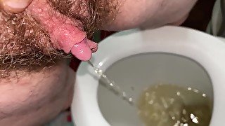 Ftm with big clit pissing