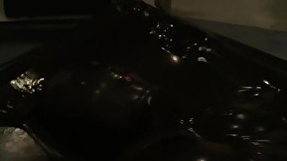 German Girl In Latex Vaccum Bed With Orgasm