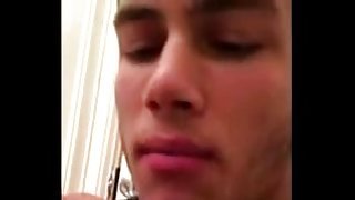 Michael Hoffman masturbating eating his own cum!