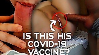 Is your sperm a COVID 19 vaccine, boss? I Will get it! Tricked blonde secretary