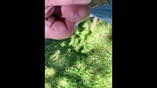 Small dick Piss in public turned to Cum in public