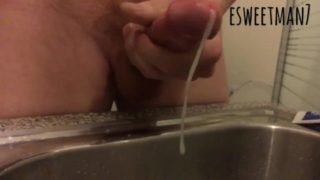 HUGE slow motion cum shot